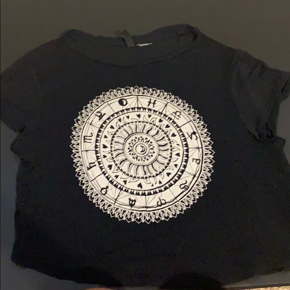 black and white shirt